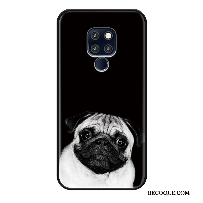 Huawei Mate 20 Rs Charmant Délavé En Daim Coque De Téléphone Dessin Animé Incassable Noir