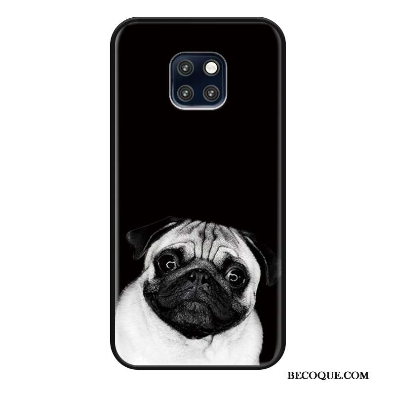 Huawei Mate 20 Rs Charmant Délavé En Daim Coque De Téléphone Dessin Animé Incassable Noir
