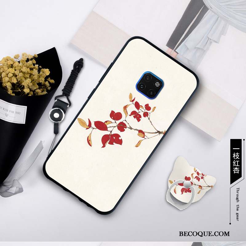 Huawei Mate 20 Rs Coque De Téléphone Mode Protection Fluide Doux Blanc Tendance