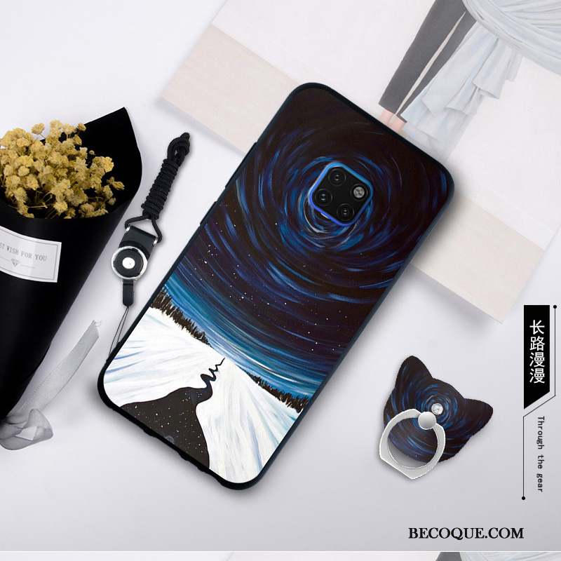 Huawei Mate 20 Rs Coque De Téléphone Mode Protection Fluide Doux Blanc Tendance