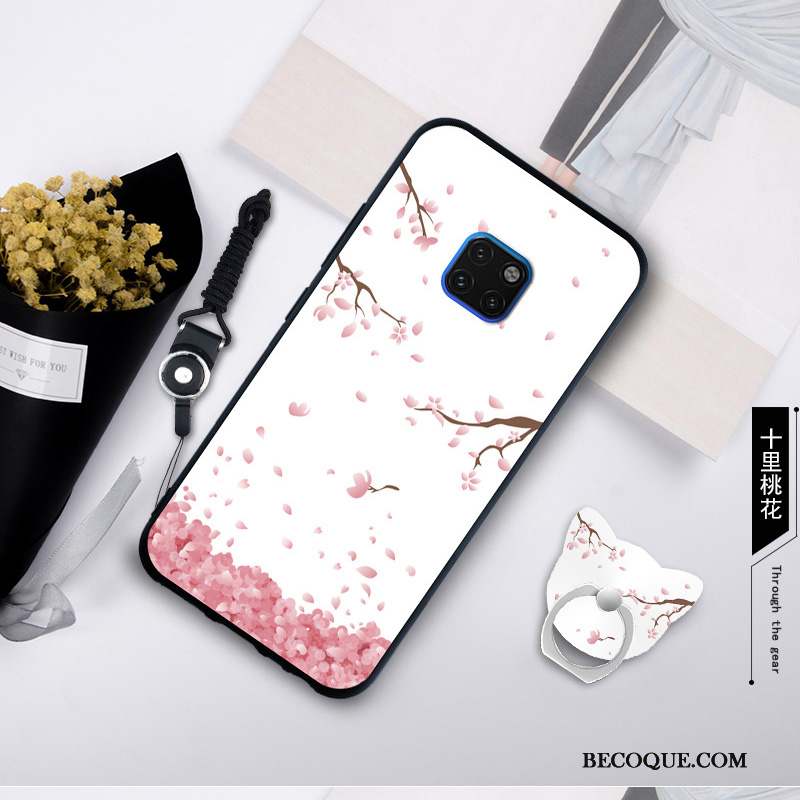 Huawei Mate 20 Rs Coque De Téléphone Mode Protection Fluide Doux Blanc Tendance