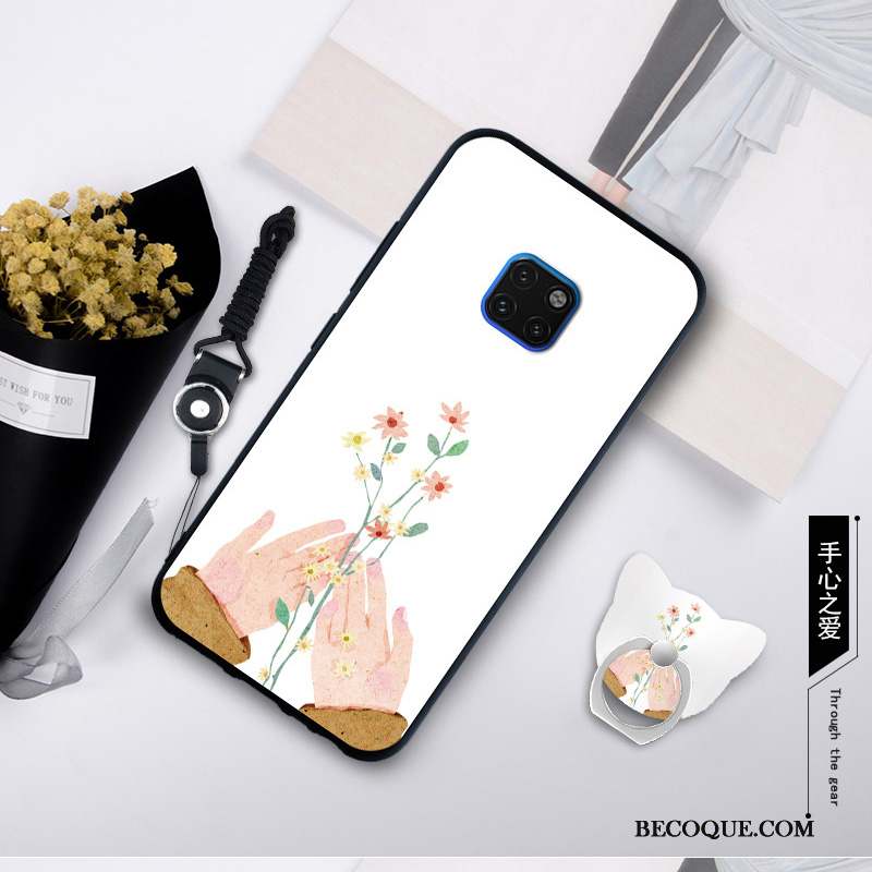 Huawei Mate 20 Rs Coque De Téléphone Mode Protection Fluide Doux Blanc Tendance