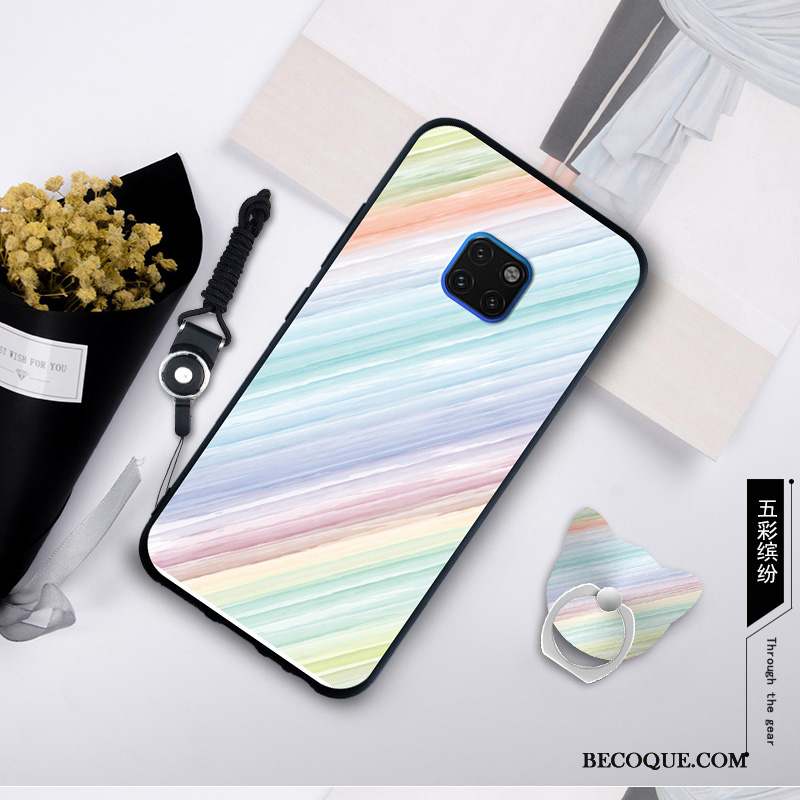 Huawei Mate 20 Rs Coque De Téléphone Mode Protection Fluide Doux Blanc Tendance