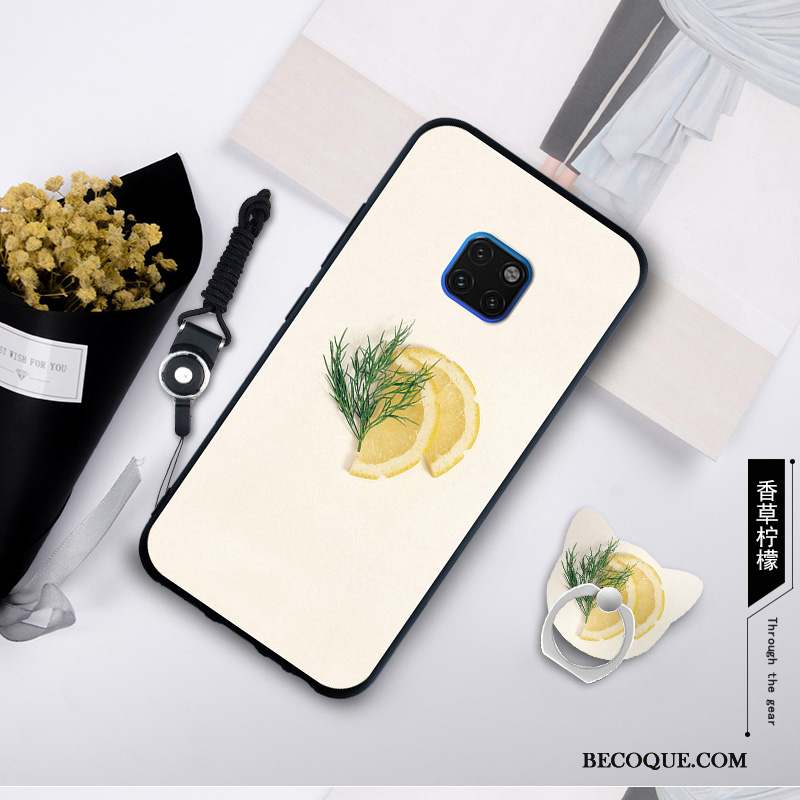 Huawei Mate 20 Rs Coque De Téléphone Mode Protection Fluide Doux Blanc Tendance