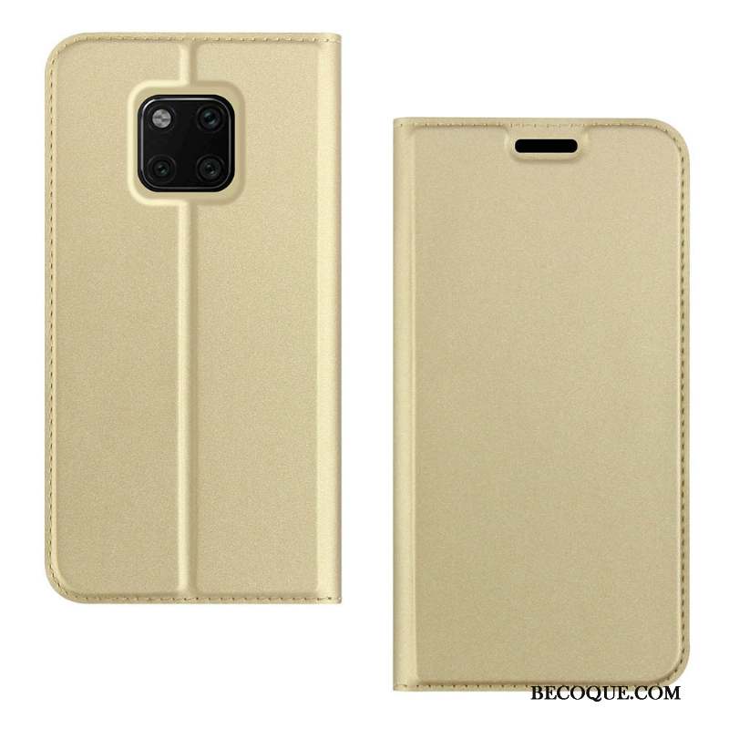 Huawei Mate 20 Rs Coque De Téléphone Étui En Cuir Or Housse