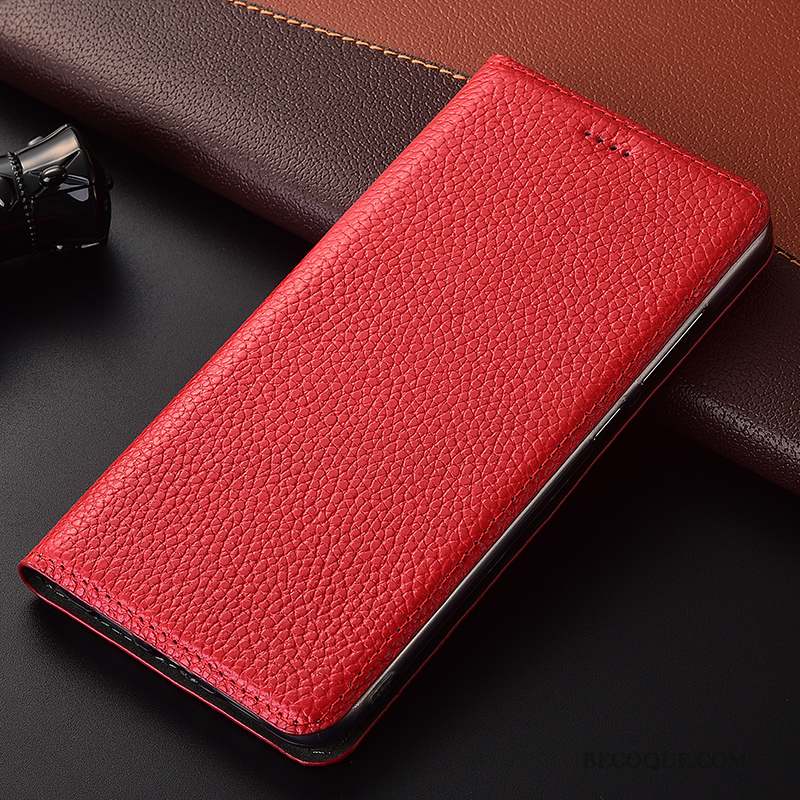 Huawei Mate 20 Rs Coque Luxe Modèle Fleurie Housse Incassable Étui En Cuir Rouge