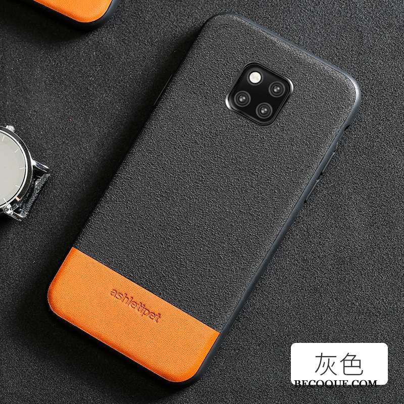 Huawei Mate 20 Rs Cuir Véritable Coque De Téléphone Simple Élégant Protection Luxe