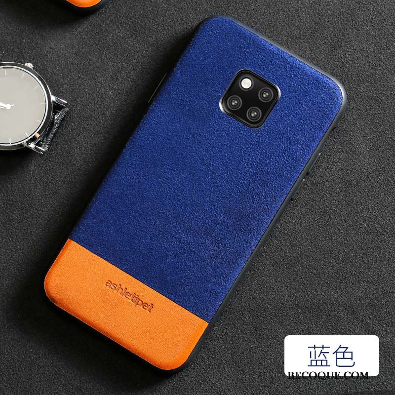 Huawei Mate 20 Rs Cuir Véritable Coque De Téléphone Simple Élégant Protection Luxe