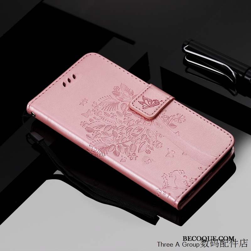 Huawei Mate 20 Rs Fluide Doux Étui En Cuir Clamshell Incassable Coque De Téléphone Or Rose
