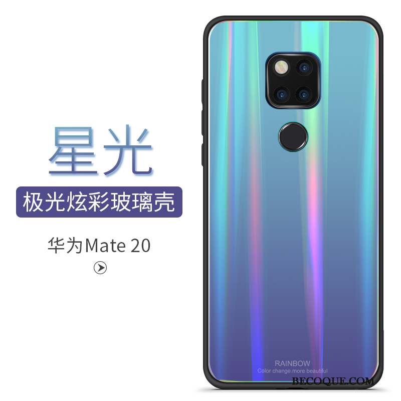 Huawei Mate 20 Silicone Coque De Téléphone Tendance Coloré Verre Protection