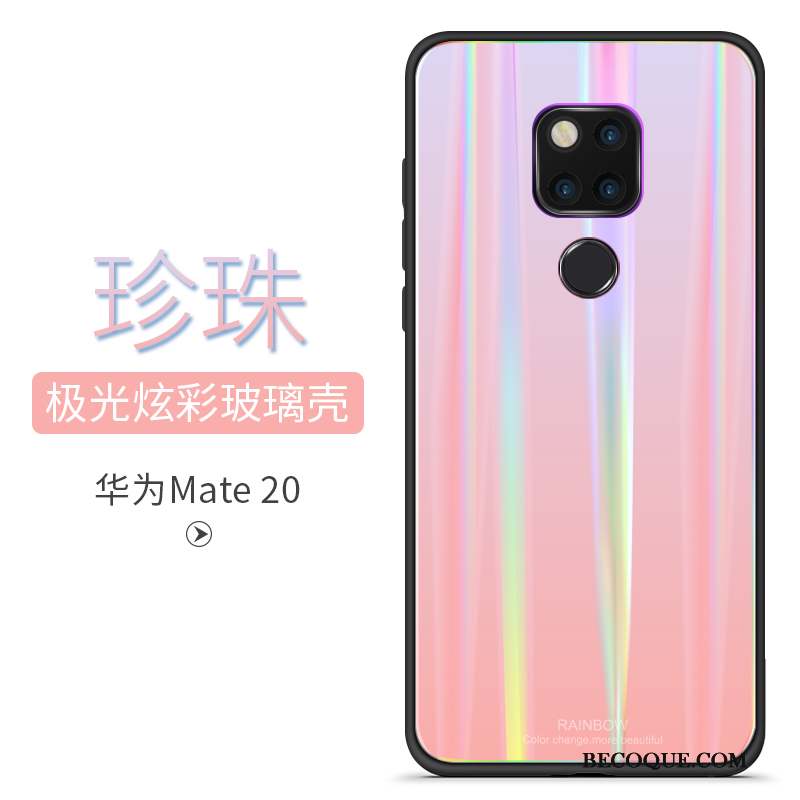 Huawei Mate 20 Silicone Coque De Téléphone Tendance Coloré Verre Protection