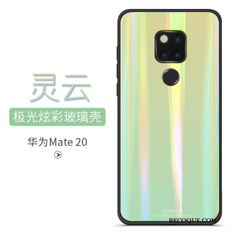 Huawei Mate 20 Silicone Coque De Téléphone Tendance Coloré Verre Protection