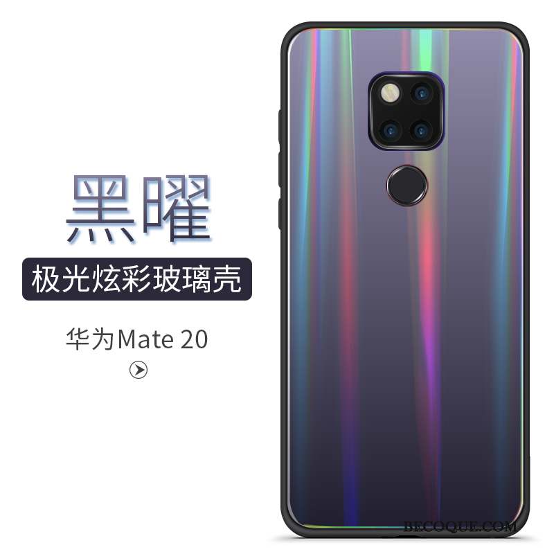 Huawei Mate 20 Silicone Coque De Téléphone Tendance Coloré Verre Protection