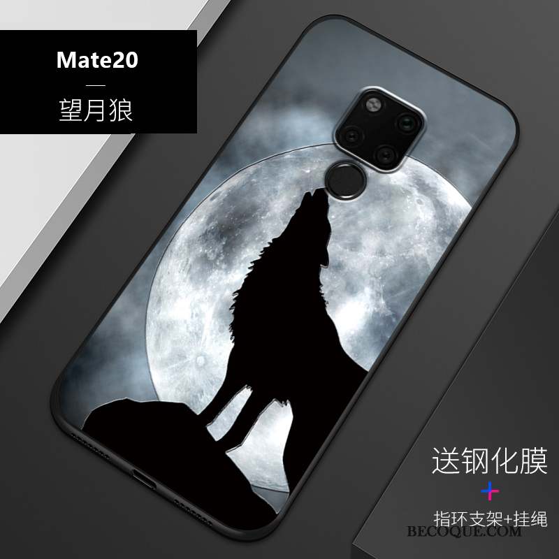 Huawei Mate 20 Tout Compris Coque De Téléphone Noir Nouveau Personnalisé Gaufrage