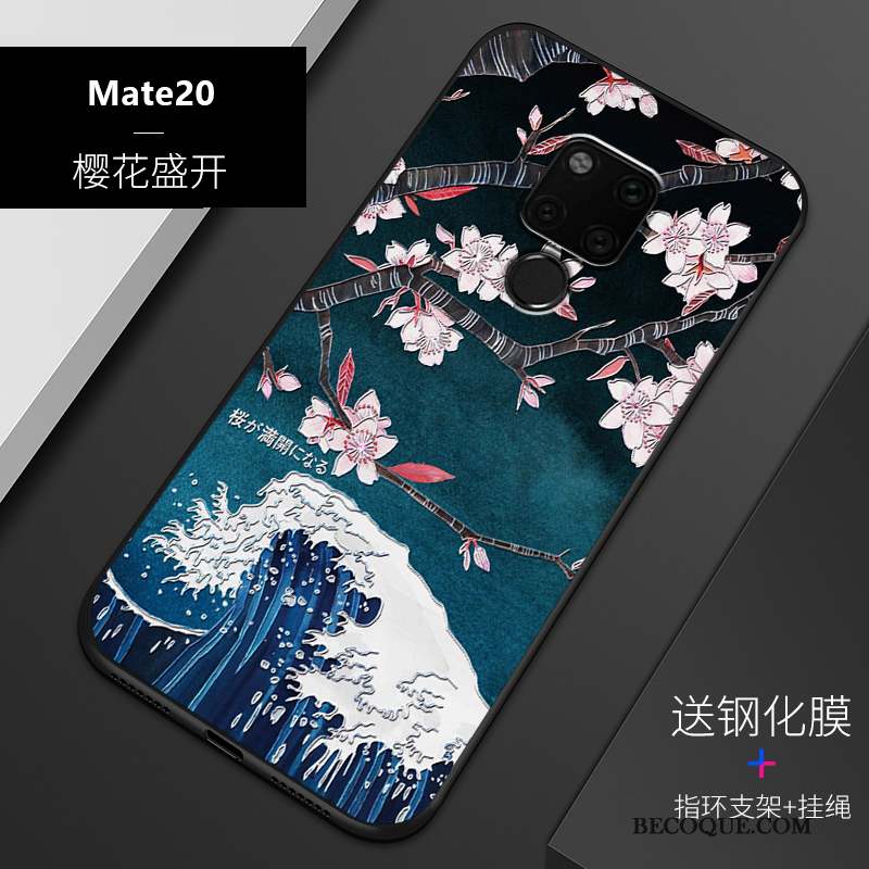 Huawei Mate 20 Tout Compris Coque De Téléphone Noir Nouveau Personnalisé Gaufrage