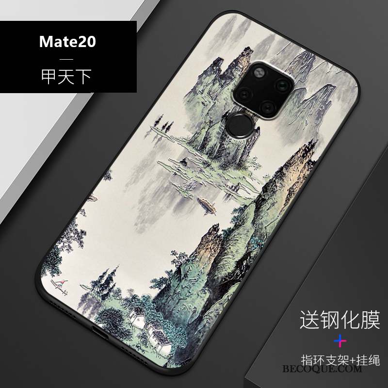 Huawei Mate 20 Tout Compris Coque De Téléphone Noir Nouveau Personnalisé Gaufrage