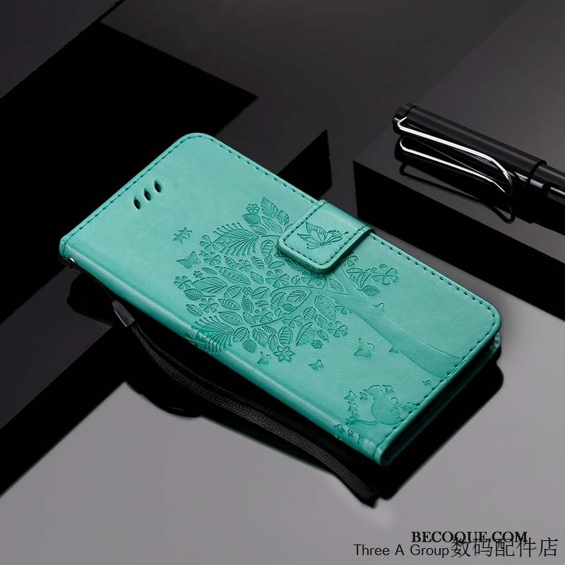 Huawei Mate 20 X Clamshell Coque De Téléphone Vert Incassable Fluide Doux Étui En Cuir