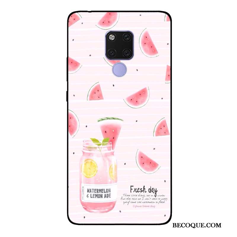 Huawei Mate 20 X Coque Étui Vert Peinture Incassable Fluide Doux Protection