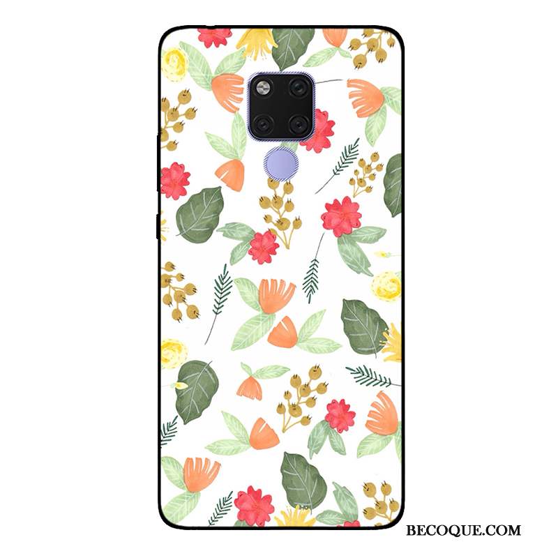 Huawei Mate 20 X Coque Étui Vert Peinture Incassable Fluide Doux Protection