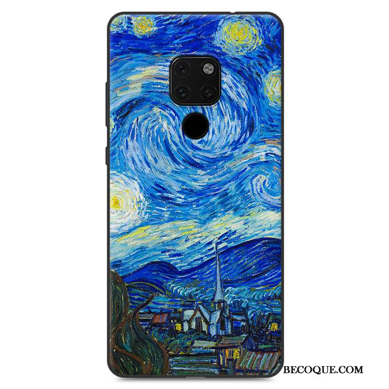 Huawei Mate 20 X Peinture Protection Incassable Rose Coque De Téléphone Étui