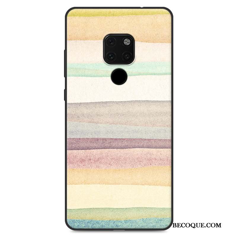 Huawei Mate 20 X Peinture Protection Incassable Rose Coque De Téléphone Étui