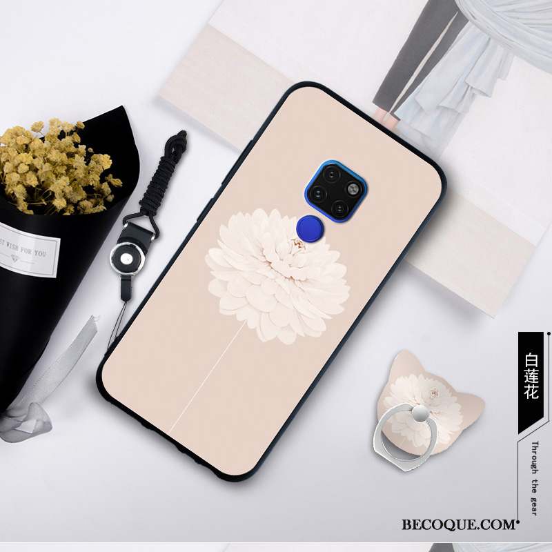 Huawei Mate 20 X Protection Coque De Téléphone Peinture Bleu Fluide Doux Incassable