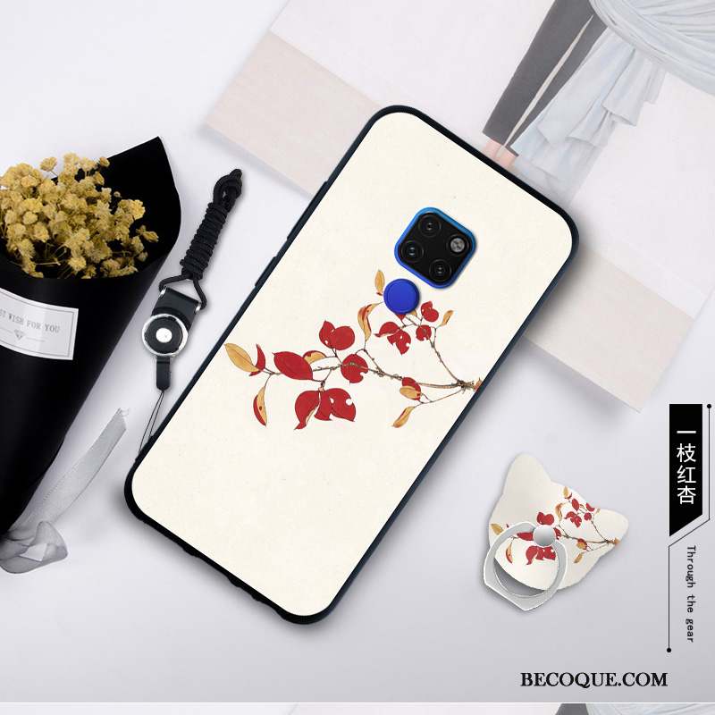 Huawei Mate 20 X Protection Coque De Téléphone Peinture Bleu Fluide Doux Incassable