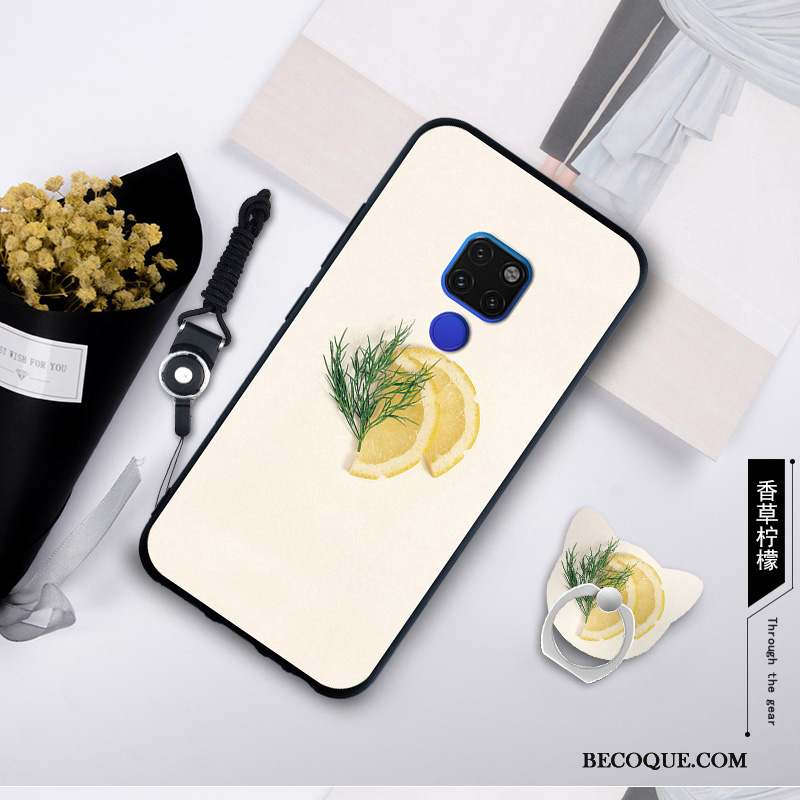 Huawei Mate 20 X Protection Coque De Téléphone Peinture Bleu Fluide Doux Incassable