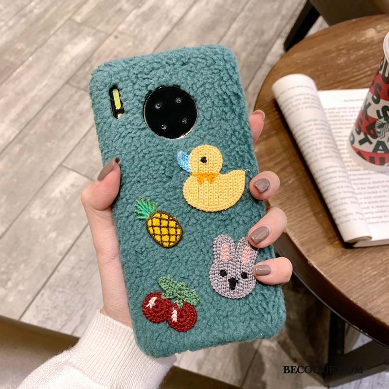 Huawei Mate 30 Coque Amoureux Incassable Charmant Fluide Doux Dessin Animé Velours