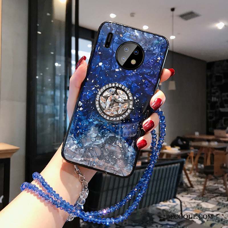 Huawei Mate 30 Coque Argent Membrane Incassable Ciel Étoilé Ornements Suspendus Longue