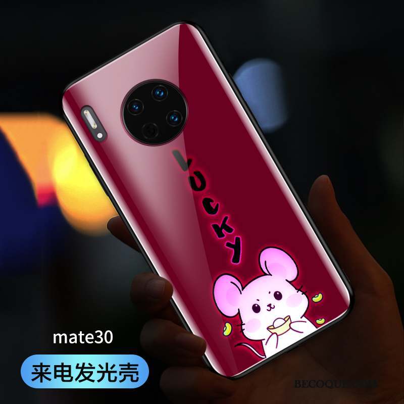 Huawei Mate 30 Coque Incassable Rat Nouveau Personnalité Rouge Créatif