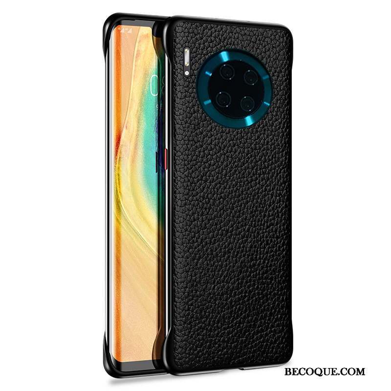 Huawei Mate 30 Coque Litchi Légères Cuir Business Cuir Haut Border