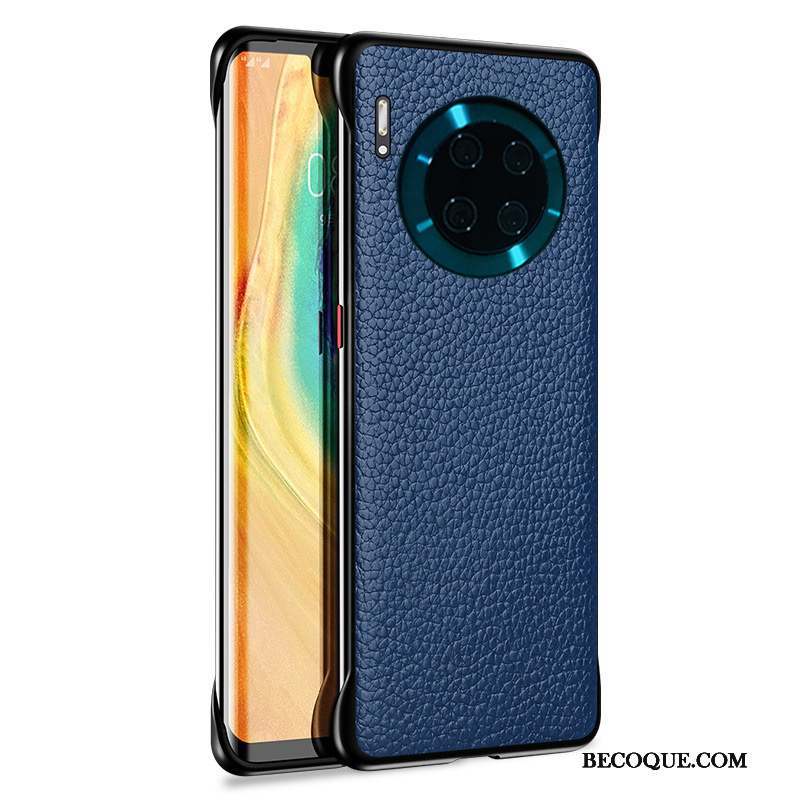 Huawei Mate 30 Coque Litchi Légères Cuir Business Cuir Haut Border