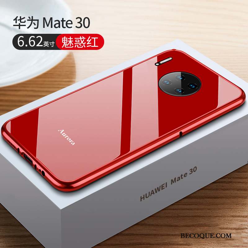 Huawei Mate 30 Coque Marque De Tendance Tout Compris Rouge Border Incassable Protection