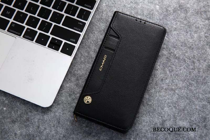 Huawei Mate 30 Coque Noir Housse Étui En Cuir Incassable Business Portefeuille