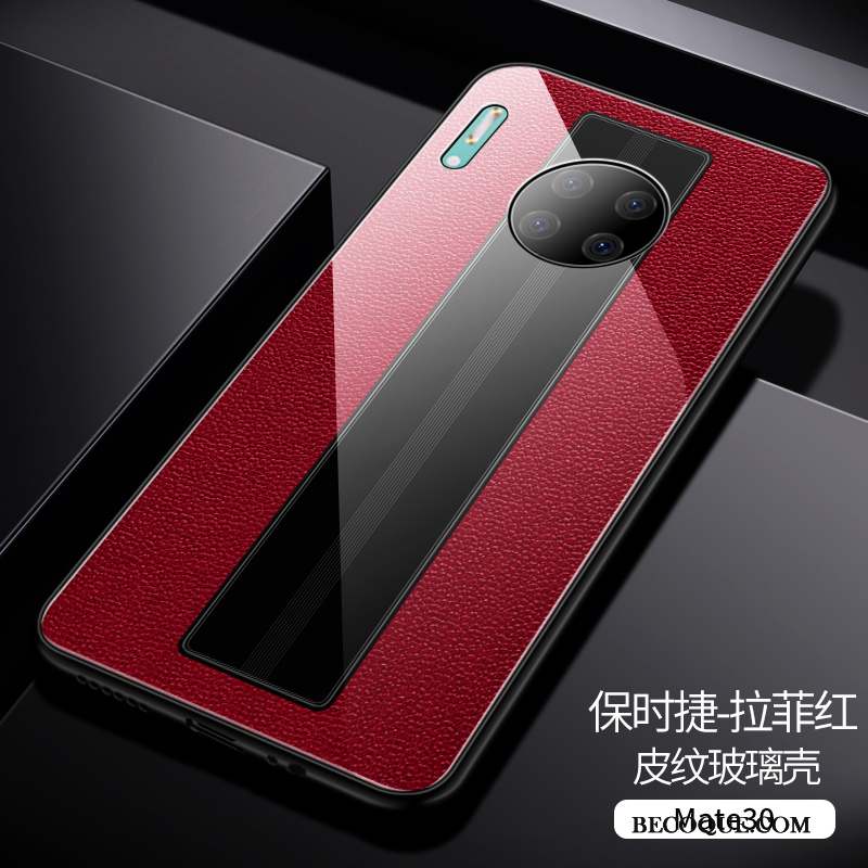 Huawei Mate 30 Coque Étui Marque De Tendance Rouge Incassable Protection Tout Compris