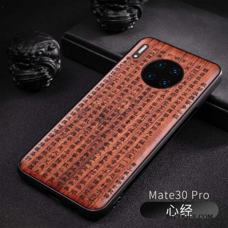 Huawei Mate 30 En Bois Étui Coque De Téléphone Motif Original