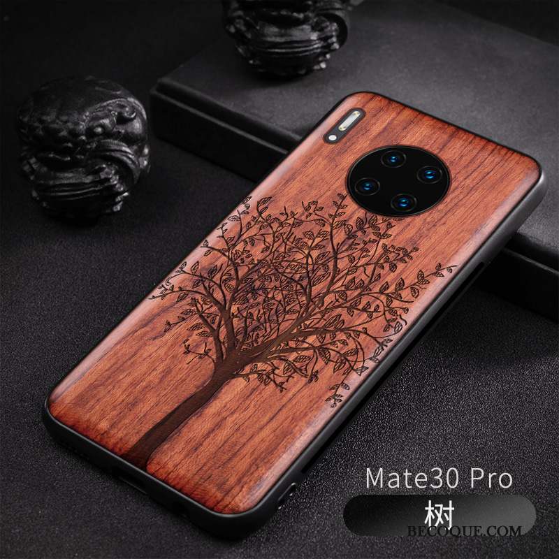 Huawei Mate 30 En Bois Étui Coque De Téléphone Motif Original