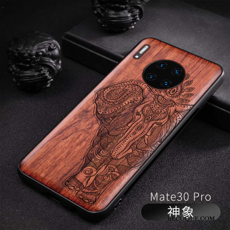 Huawei Mate 30 En Bois Étui Coque De Téléphone Motif Original