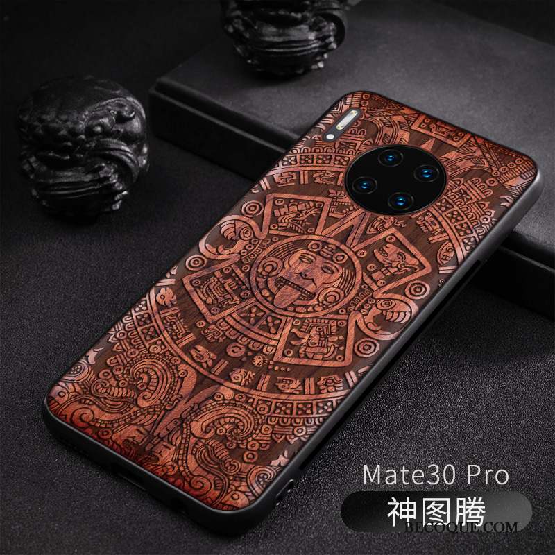 Huawei Mate 30 En Bois Étui Coque De Téléphone Motif Original