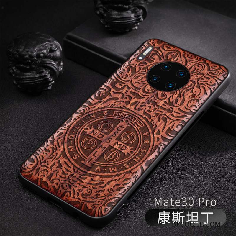 Huawei Mate 30 En Bois Étui Coque De Téléphone Motif Original