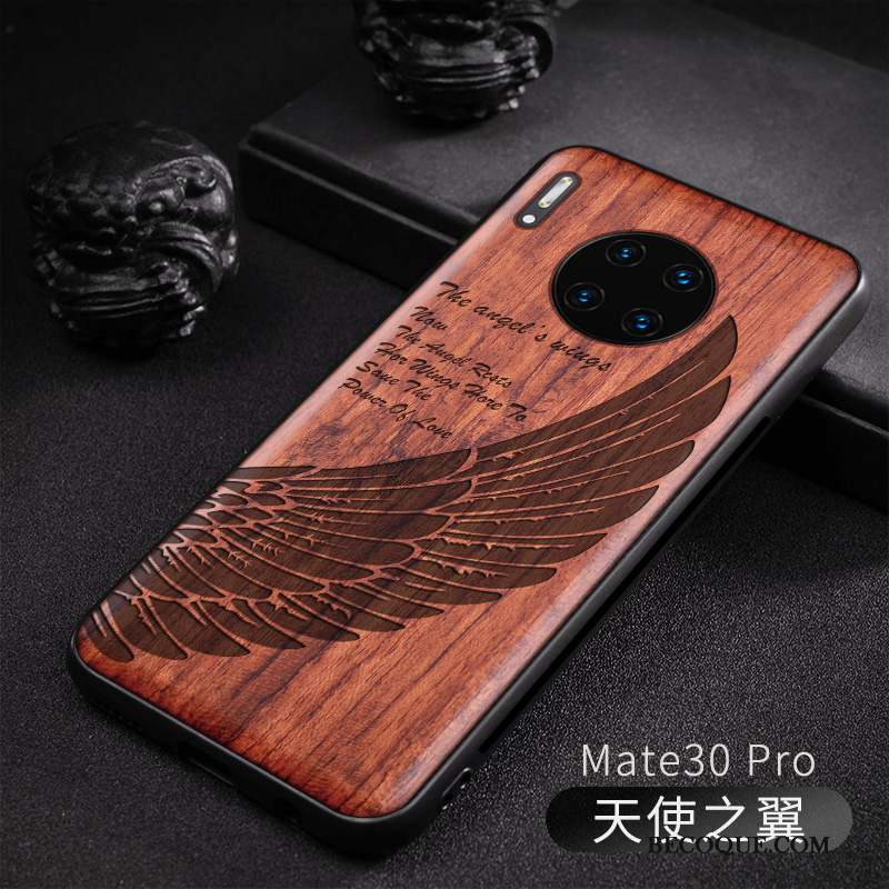 Huawei Mate 30 En Bois Étui Coque De Téléphone Motif Original