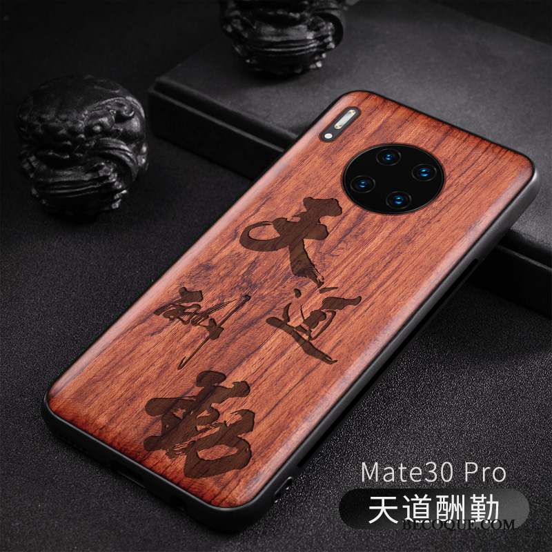 Huawei Mate 30 En Bois Étui Coque De Téléphone Motif Original