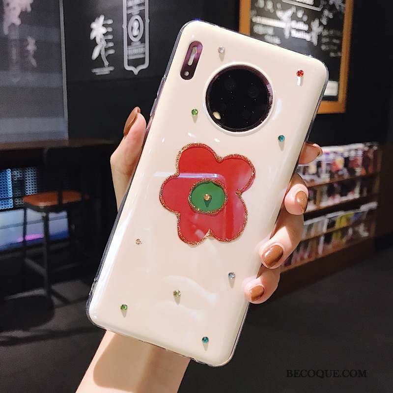 Huawei Mate 30 Floral Nouveau Mince Bleu Coque De Téléphone Petit