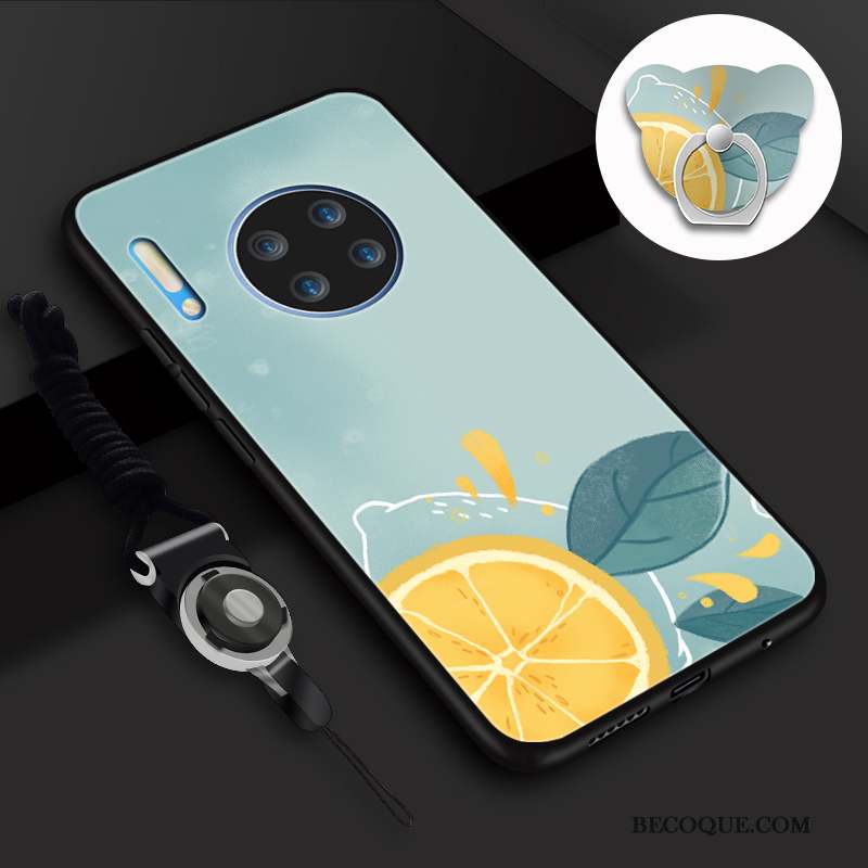 Huawei Mate 30 Fluide Doux Ornements Suspendus Silicone Tempérer Coque De Téléphone Incassable