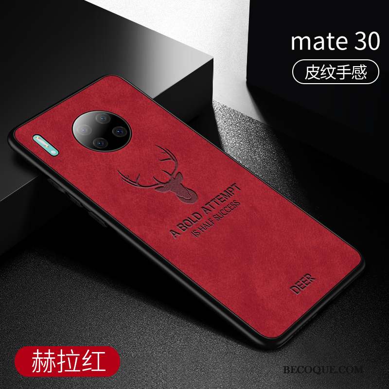 Huawei Mate 30 Incassable Étui En Cuir Fluide Doux Coque Marque De Tendance Silicone