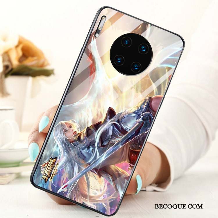 Huawei Mate 30 Membrane Mode Étui Coque Verre Anneau