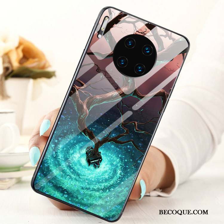 Huawei Mate 30 Membrane Mode Étui Coque Verre Anneau