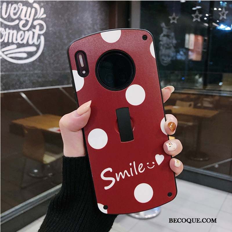 Huawei Mate 30 Pro Coque Anneau Ballon Antidérapant Rouge Protection Incassable