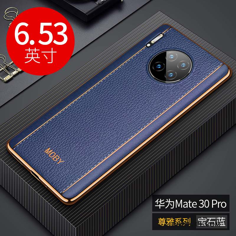 Huawei Mate 30 Pro Coque Nouveau Incassable Luxe Business Marron Créatif